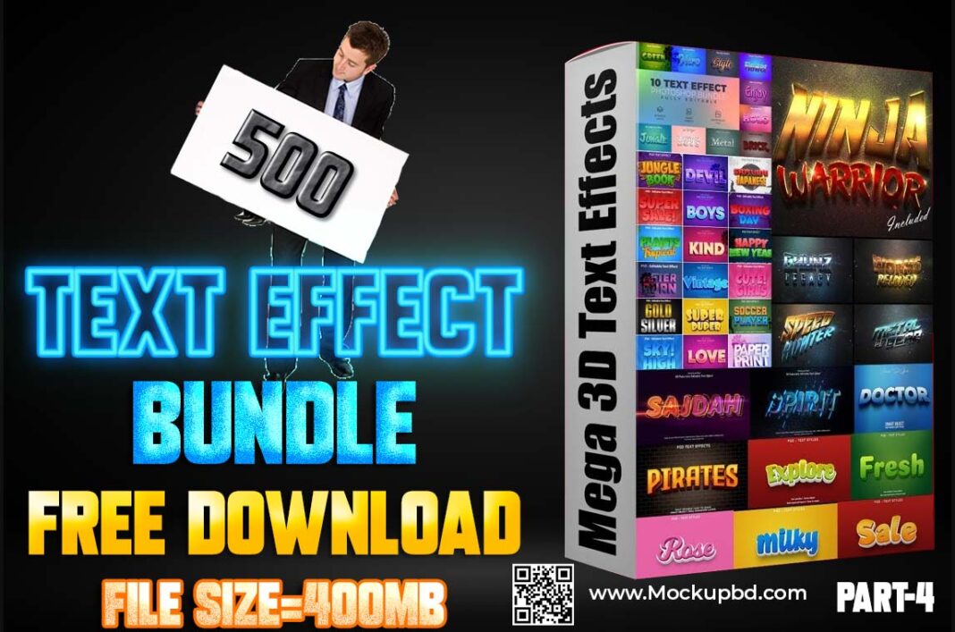 500+ 3D Text Effect Bundle Free Download Part 4