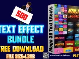 500+ Photoshop PSD Text Effects mega Bundle Part 5