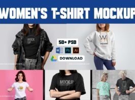 50+ WOMEN'S T-SHIRT MOCKUP PSD FREE DOWNLOAD