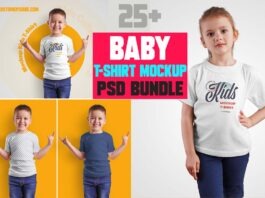 Baby t-shirt mockup Free Download