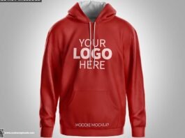 Toddler pullover hoodie sweatshirt mockup Free Download