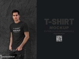 Best Black t shirt mockup free download