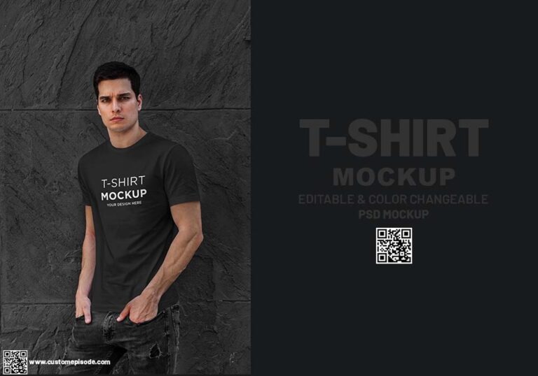 Best Black t shirt mockup free download