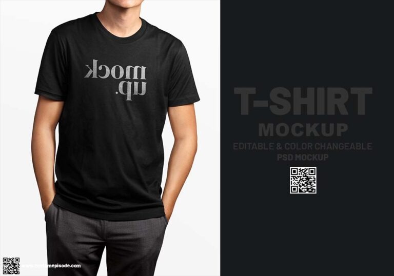 Black T-shirt mockup Free PSD