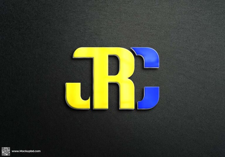 3D Logo Mockup Free Download