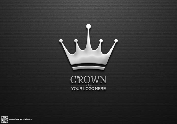 logo mockup free, Crown Sliver Logo mockup Free Download