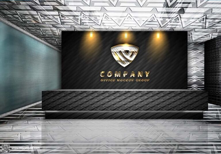 Shop Facade Logo Mockup PSD Free Download