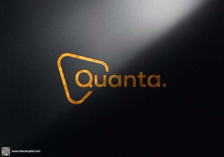 Black Background Logo mockup Free