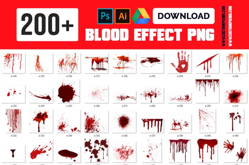 200+ Best Blood Effect PNG images Free Download