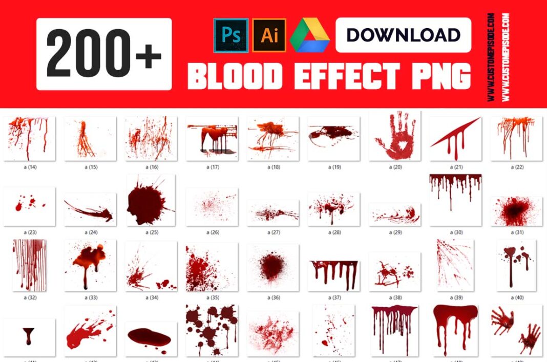200+ Best Blood Effect PNG images Free Download