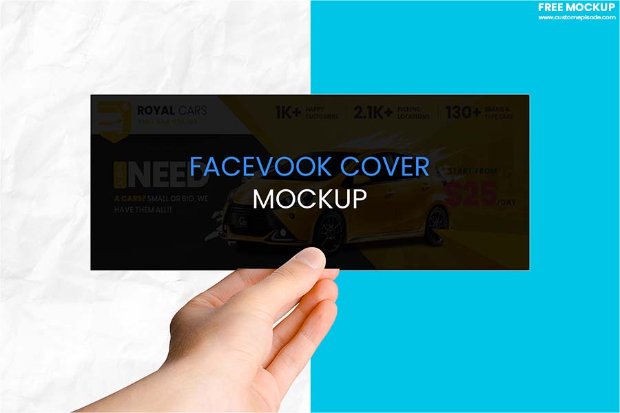 8 Facebook Cover Mockup psd  2024