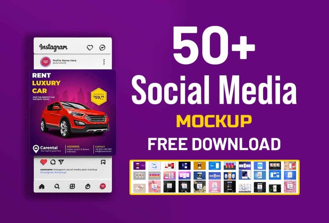 50+ Best Social Media Post Mockup PSD Free Download