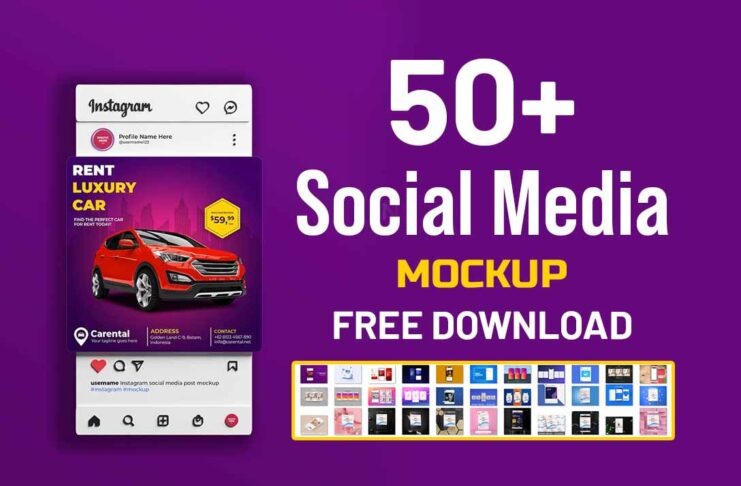50+ Best Social Media Post Mockup PSD Free Download