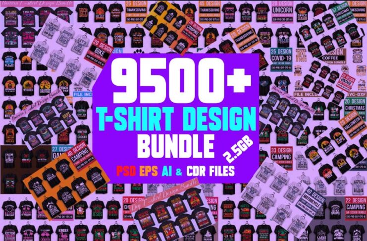 9500+ T-shirt Design Mega Bundle Free Download