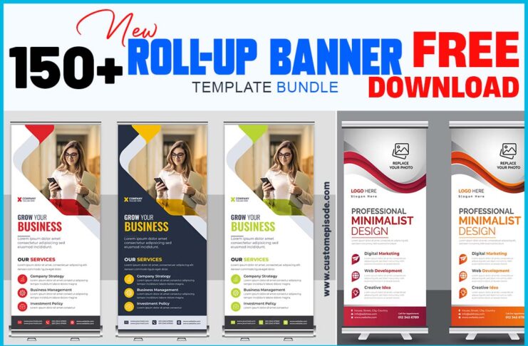 150+ Roll UP Banner Design Template Bundle Free Download