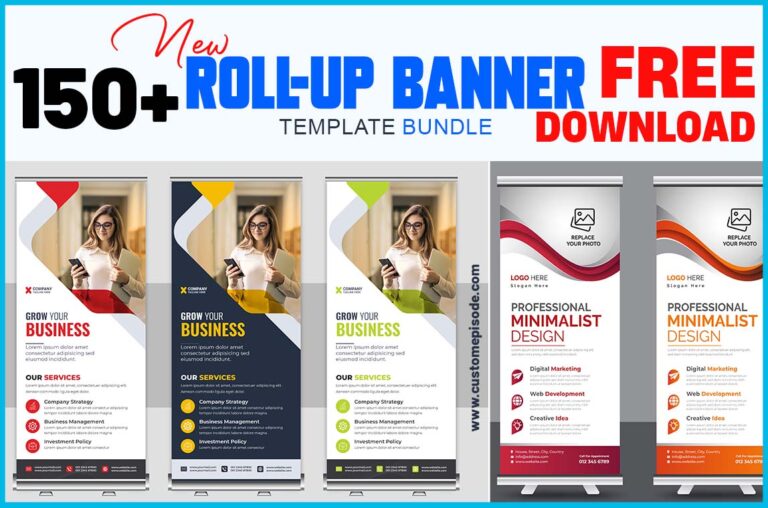 150+ Roll UP Banner Design Template Bundle Free Download