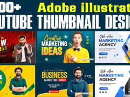 1200+ YouTube Thumbnail Design illustrator Templates Free Download