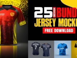 25+ Jersey mockup PSD Free Download