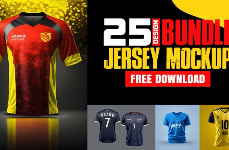 25+ Jersey mockup PSD Free Download