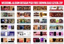Wedding Album Design PSD Free Download: 12×36 Zip wedding album design psd free download