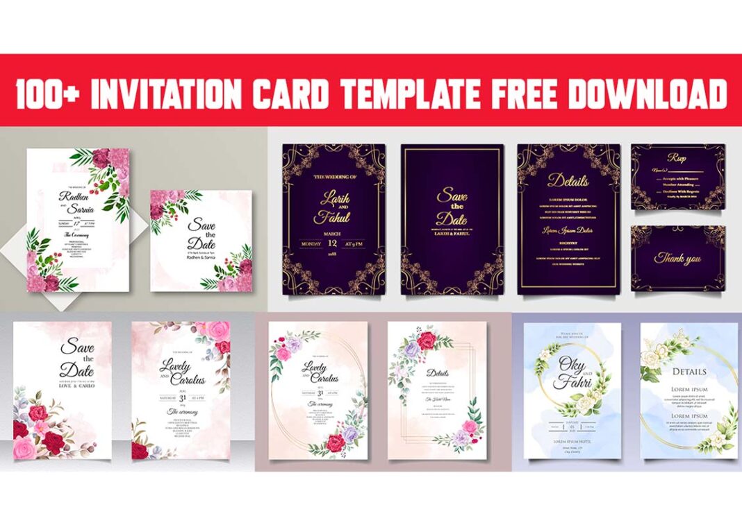 100+ Invitation card design Template Free Download