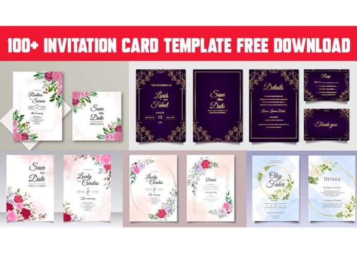 100+ Invitation card design Template Free Download