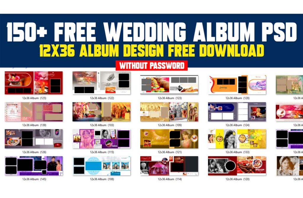 150+ Free Wedding Album design PSD templates free Download