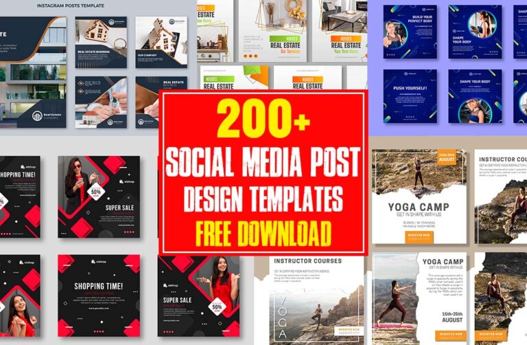200+ Social media post design package Free Download