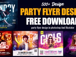 500+ Party Flyer Design Bundle Free Download