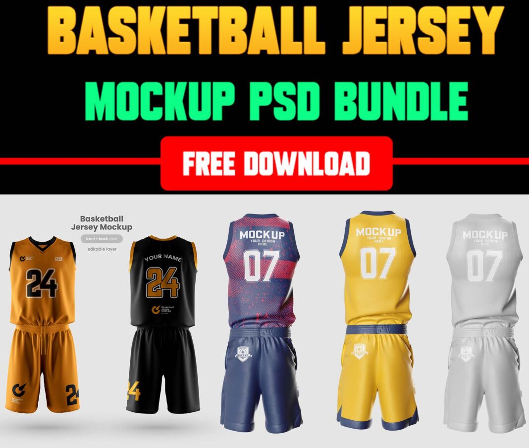 Basketball Jersey Mockup PSD Free Download