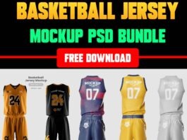 Basketball Jersey Mockup PSD Free Download