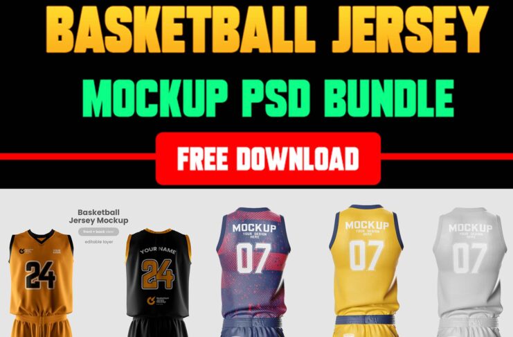 Basketball Jersey Mockup PSD Free Download