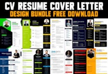 Professional CV Resume, and Cover Letter Templates Free Download Professional CV Resume