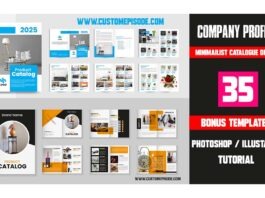 Company Profile design illustrator 35+ minimailist Catalogue Design templateS free download