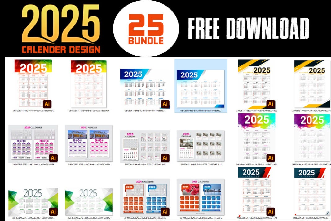 25+ Best Calendar DesignTemplates Free Download 2025