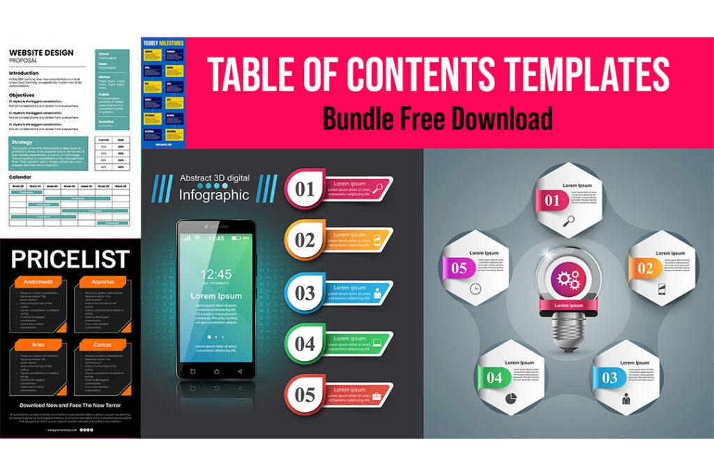 Best Table of contents design Free Download