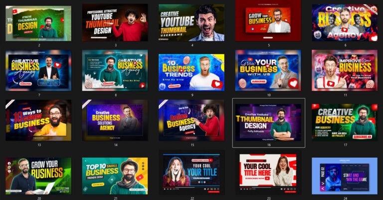 10+ Best Glowing Thumbnail PSD Free Downloads (No Copyright)