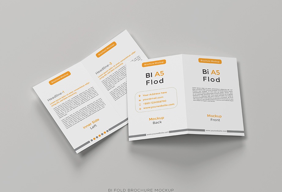 Bifold Brochure Mockup PSD Free Download