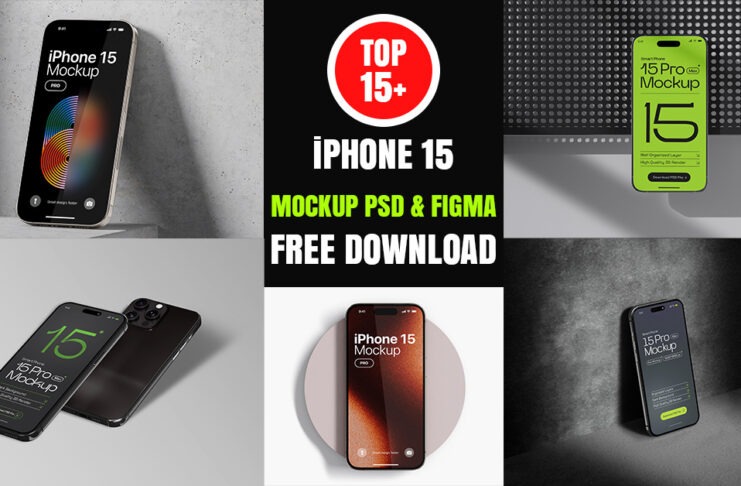15+ iPhone 15 Pro Mockup Free Download (PSD & Figma Included)