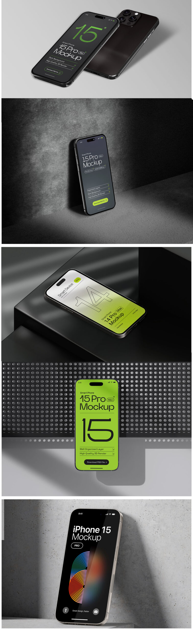 15+ iPhone 15 Pro Mockup Free Download (PSD & Figma Included)