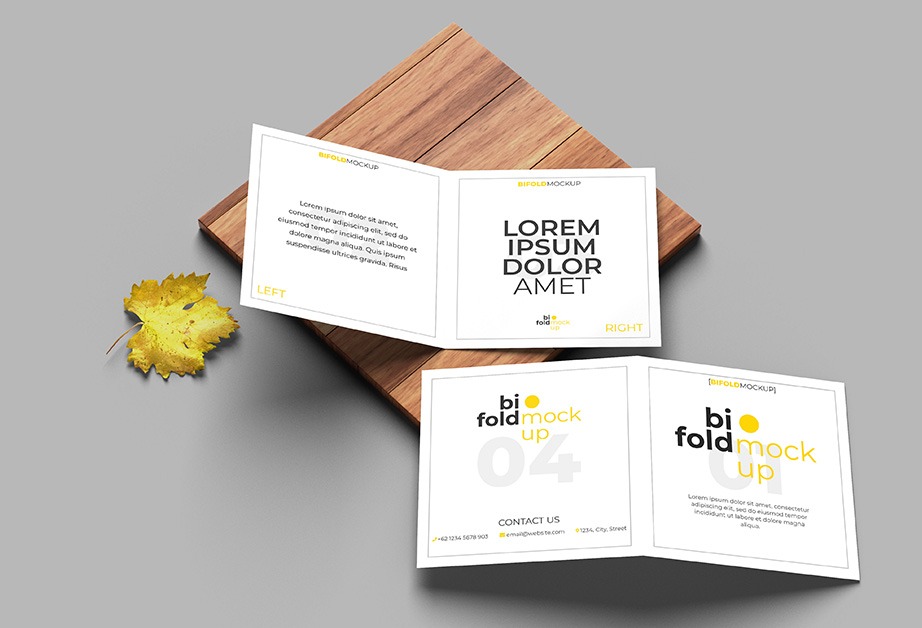 Bifold Brochure Mockup PSD Free Download