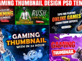 Gaming Thumbnail Design PSD Template Free Download