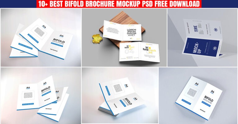 Top 10 Bifold Brochure Mockup PSD For Free Download