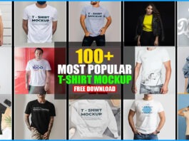 100+ Most Popular T shirt Mockup Free Download