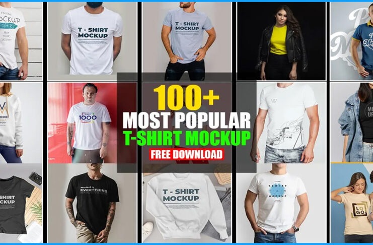 100+ Most Popular T shirt Mockup Free Download