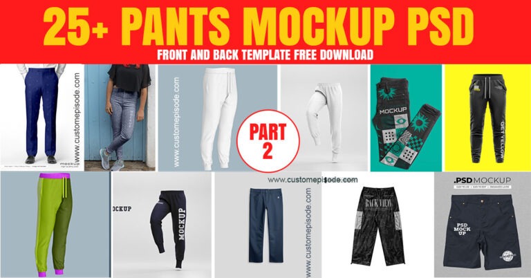 25+ Pants Mockup Free Download PSD Templates