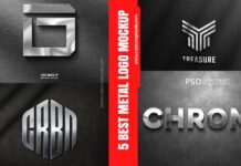 5 Best metal logo mockup PSD Free Download Metal Logo Mockup Free Download