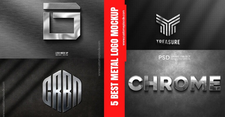 5 Best metal logo mockup PSD Free Download