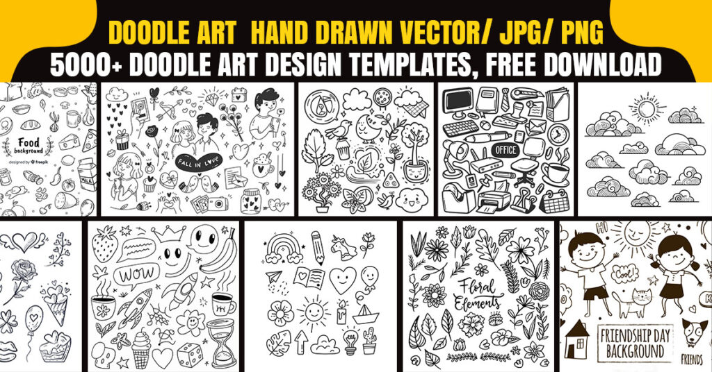 5000+ Doodle art design templates, Free Download
