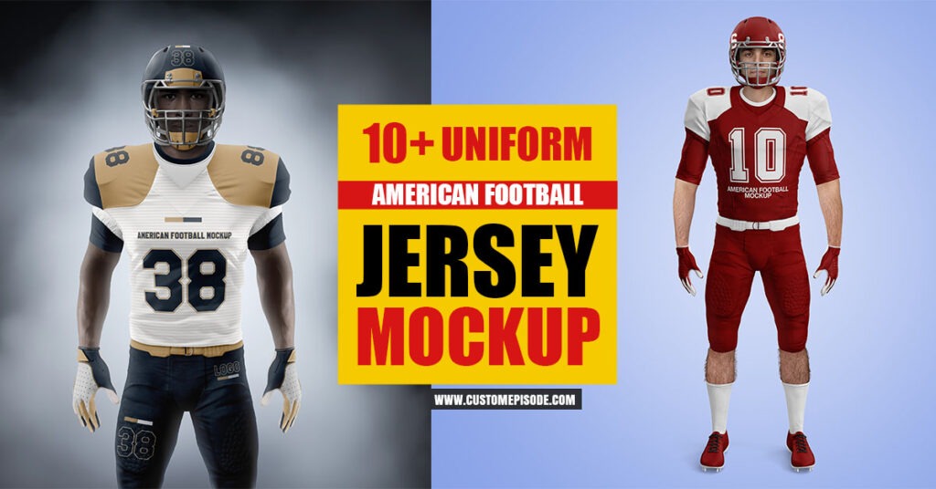 10+ American football jersey mockup Free Download